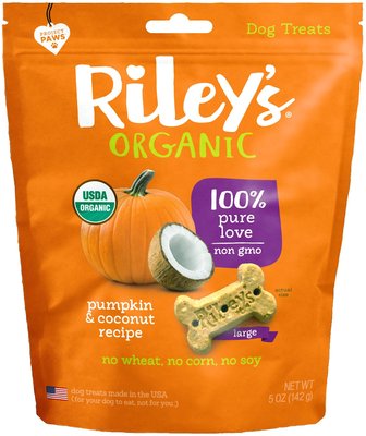 Riley's Organic Pumpkin & Coconut Bone Dog Treats, 5-oz, slide 1 of 1