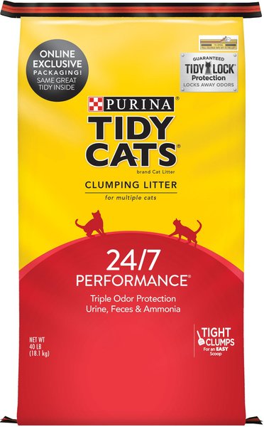 Tidy Cats 24/7 Performance Scented Clumping Clay Cat Litter, 40-lb bag slide 1 of 14
