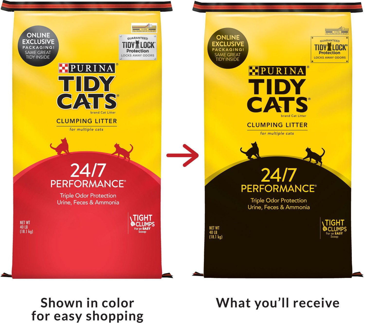TIDY CATS 24/7 Performance Scented Clumping Clay Cat Litter, 40lb bag