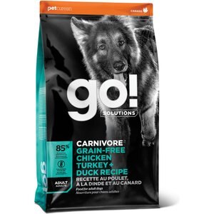Go! Solutions Carnivore Grain-Free Chicken, Turkey + Duck Adult Recipe Dry Dog Food, 22-lb bag