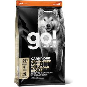 Go! Solutions Carnivore Grain-Free Lamb + Wild Boar Recipe Dry Dog Food, 22-lb bag