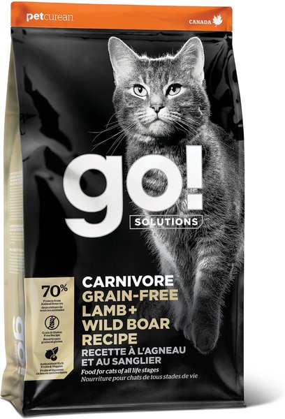 Go! Solutions Carnivore Grain-Free Lamb + Wild Boar Recipe Dry Cat Food, 8-lb bag slide 1 of 9