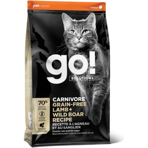 Go! Solutions Carnivore Grain-Free Lamb + Wild Boar Recipe Dry Cat Food, 16-lb bag