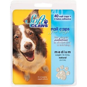 Soft Claws Nail Caps for Dogs, 40 count, Large, Clear