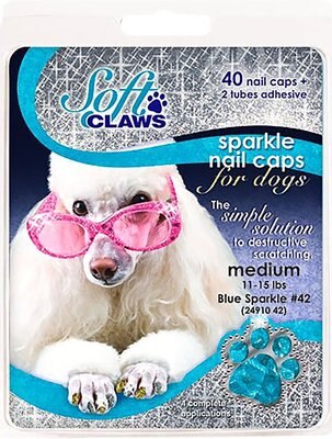Soft Claws Nail Caps For Dogs 40 Count, Dog Nail Covers For Hardwood Floors