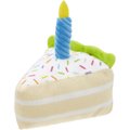 Frisco Plush Birthday Cake Slice with Squeaker Dog Toy