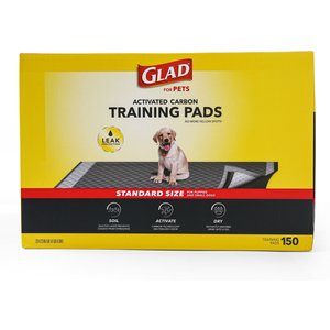 Glad For Pets Activated Carbon Dog Training Pads, 23" x 23", 150 count