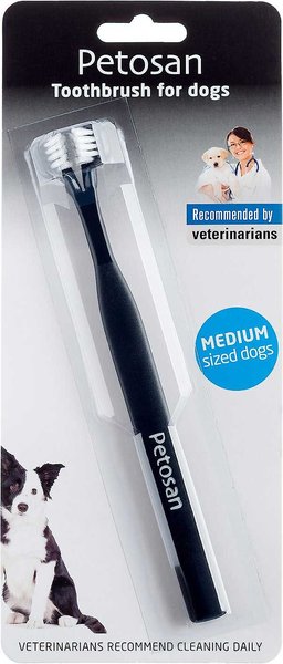 Petosan Double Headed Medium Dog Toothbrush slide 1 of 5