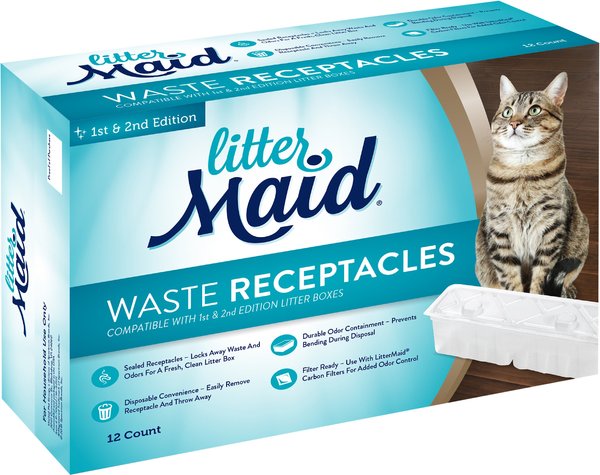 LitterMaid Waste Receptacles for Self-Cleaning Cat Litter Box, 12 count slide 1 of 6