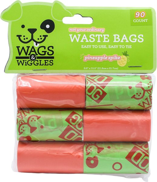 Wags & Wiggles Scented Wastebags Refill Pack, Pineapple Spike, 90 count slide 1 of 2