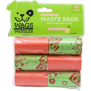 Wags & Wiggles Scented Wastebags Refill Pack, Pineapple Spike, 90 count