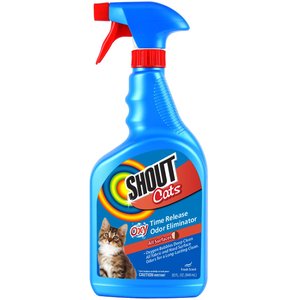 Shout Cats Oxy Time Release Odor Eliminator for All Surfaces, 32-oz bottle