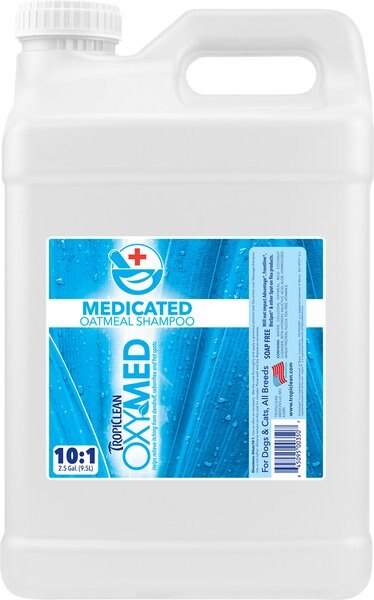 TropiClean OxyMed Medicated Anti-Itch Oatmeal Dog & Cat Shampoo, 2.5-gal bottle slide 1 of 3