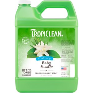 TropiClean Baby Powder Deodorizing Dog & Cat Spray, 1-gal bottle