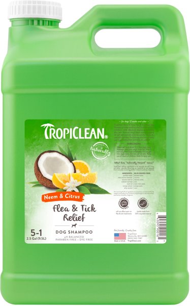 TropiClean Neem & Citrus Dog Shampoo, 2.5-gal bottle slide 1 of 9