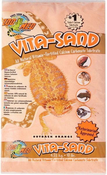 Zoo Med Vita-Sand All Natural Vitamin-Fortified Calcium Carbonate Substrate, Outback Orange, 10-lb slide 1 of 1