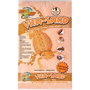Zoo Med Vita-Sand All Natural Vitamin-Fortified Calcium Carbonate Substrate, Outback Orange, 10-lb