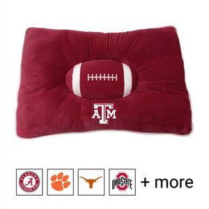 Pets First NCAA Football Pillow Dog Bed, Texas A&M Aggies