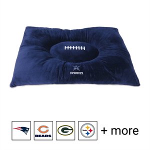 Pets First NFL Football Pillow Dog Bed, Dallas Cowboys