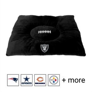 Pets First NFL Football Pillow Dog Bed, Raiders