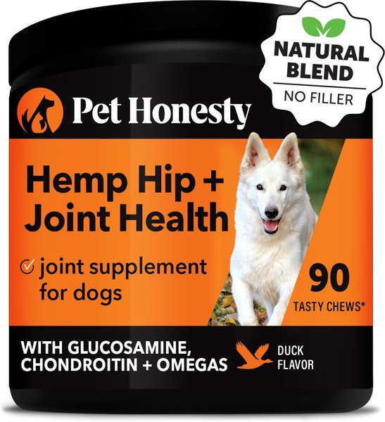 PetHonesty Hemp Mobility Duck Flavored Soft Chews Joint Supplement for Dogs, 90 count slide 1 of 9