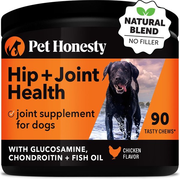 PetHonesty Advanced Hip + Joint Chicken Flavored Soft Chews Joint Supplement for Dogs, 90 count slide 1 of 9