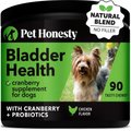 PetHonesty CranBladder Health Chicken Flavored Soft Chews Urinary Supplement for Dogs, 90 count