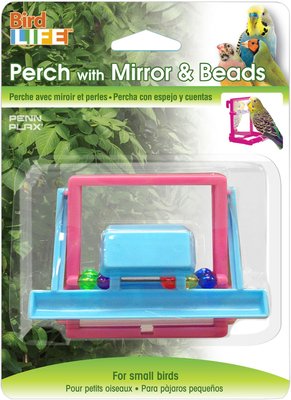 Penn-Plax Bird Landing Perch with Mirror & Beads, slide 1 of 1