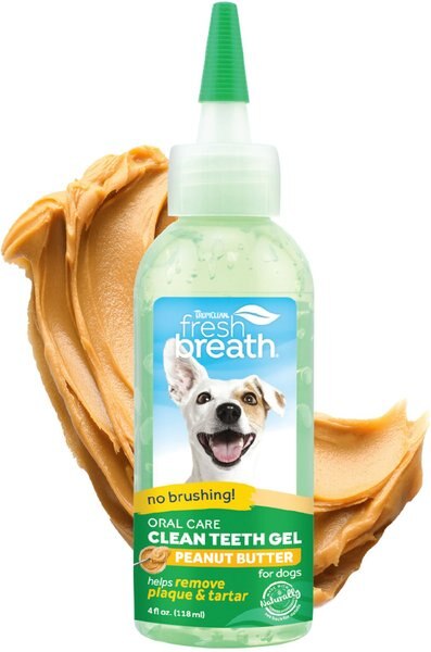 TropiClean Fresh Breath Oral Care Clean Teeth Peanut Butter Flavor Dog Dental Gel, 4-oz bottle slide 1 of 10