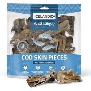 Icelandic+ Cod Skin Strips Dog Treats, 16-oz bag