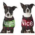 Frisco Flip Sequin Naughty/Nice Dog & Cat Bandana, Medium/Large