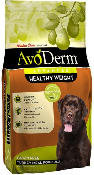 AvoDerm Advanced Healthy Weight Turkey Meal Formula Grain-Free Dry Dog Food, 4-lb bag slide 1 of 6