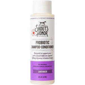 Skout's Honor Probiotic Lavender Pet Shampoo & Conditioner, 16-oz bottle