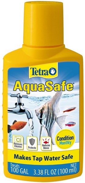 Tetra AquaSafe Plus Freshwater & Marine Aquarium Water Conditioner & Dechlorinator, 3.38-oz slide 1 of 4