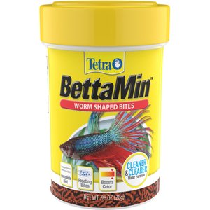 Tetra Betta Worm Shaped Bites Fish Food, 0.98-oz