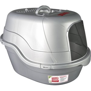 Nature's Miracle Silver Oval Hooded Litter Box