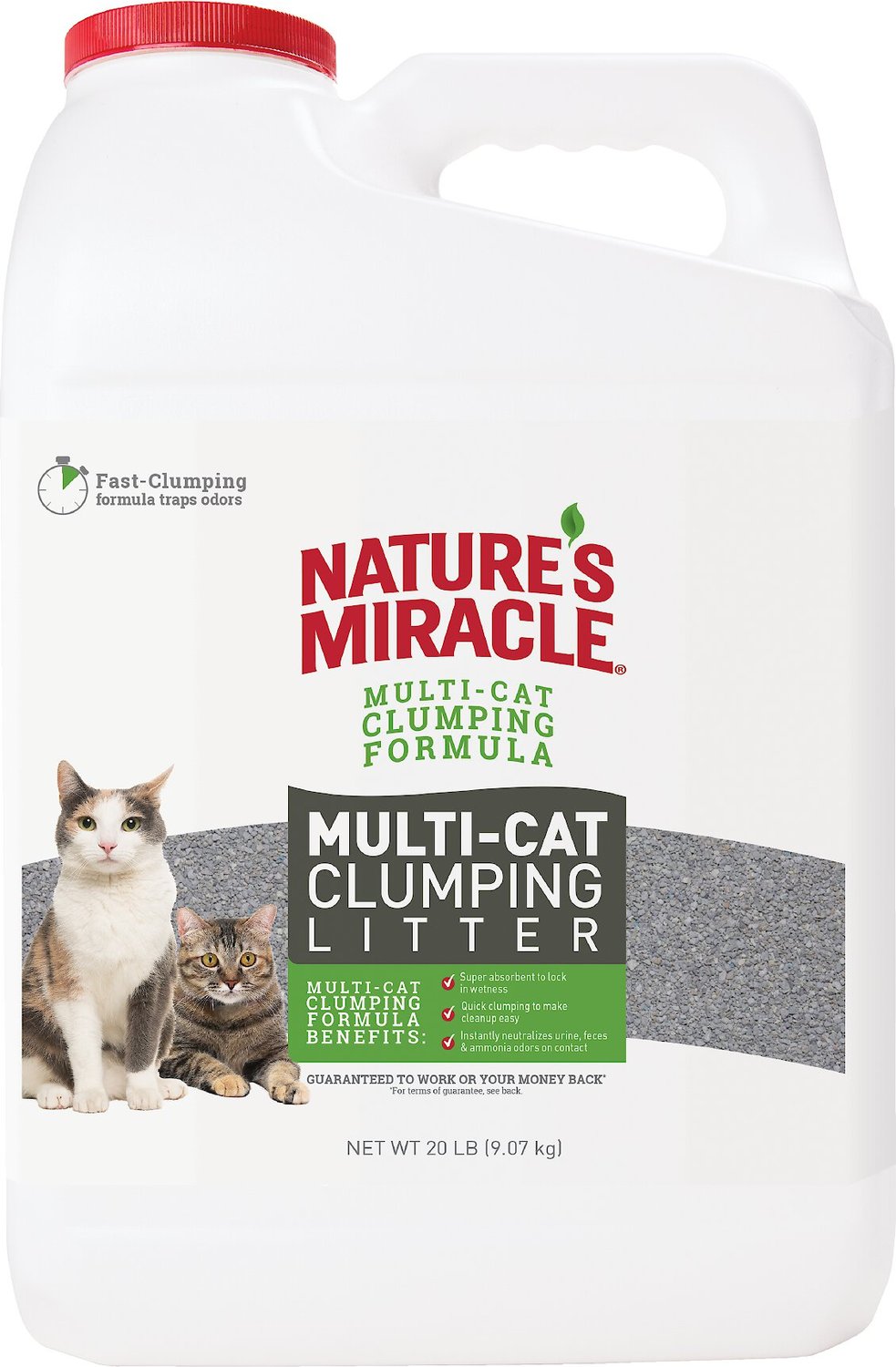 NATURE'S MIRACLE MultiCat Scented Clumping Clay Cat Litter, 20lb jug