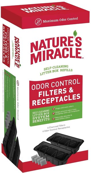 Nature's Miracle Odor Control Filters & Receptacles Self-Cleaning Litter Box Refills, 8 count slide 1 of 3