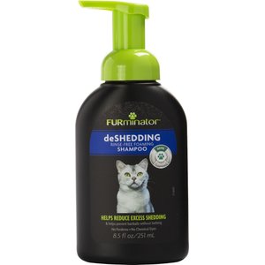 FURminator FUR deShedding Rinse Free Foaming Cat Shampoo, 8.5-oz bottle