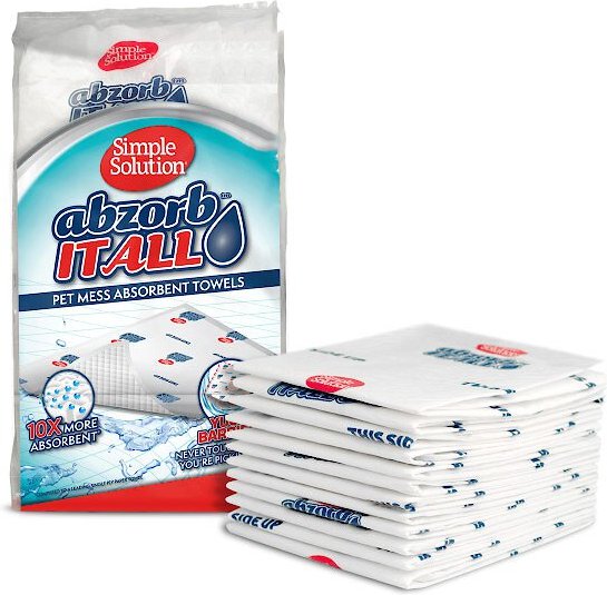 Simple Solution AbzorbITALL Pet Stain & Odor Absorbent Towels, 30 count slide 1 of 6