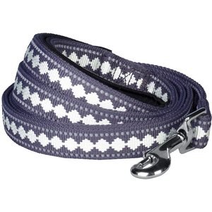 Blueberry Pet 3M Jacquard Nylon Reflective Dog Leash, Purple Grey, Medium: 5-ft long, 3/4-in wide