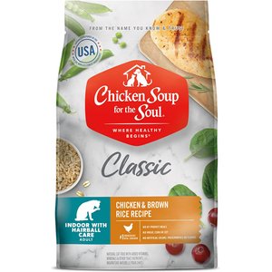 Chicken Soup for the Soul Indoor Chicken & Brown Rice Recipe Dry Cat Food, 4.5-lb bag