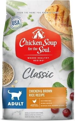 Chicken Soup for the Soul Adult Chicken & Brown Rice Recipe Dry Cat Food, slide 1 of 1