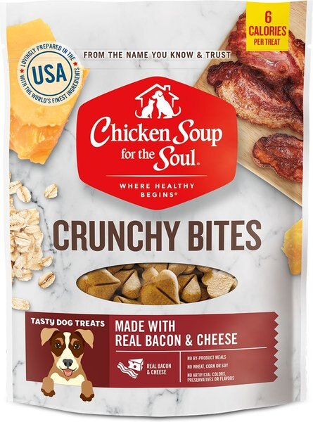 Chicken Soup for the Soul Crunchy Bites Bacon & Cheese Dog Treats slide 1 of 6