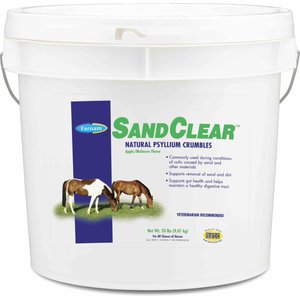 Farnam SandClear Natural Psyllium Fiber Crumbles Apple/Molasses Flavor Horse Supplement, 20-lb bucket