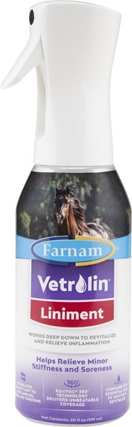 Farnam Vetrolin Sore Muscle & Joint Pain Relief Horse Liniment Spray, 20-oz bottle slide 1 of 7
