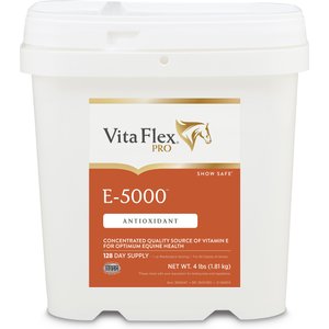 Vita Flex E-5000 Premium Quality Vitamin E Immune Support Granules Horse Supplement, 4-lb bucket