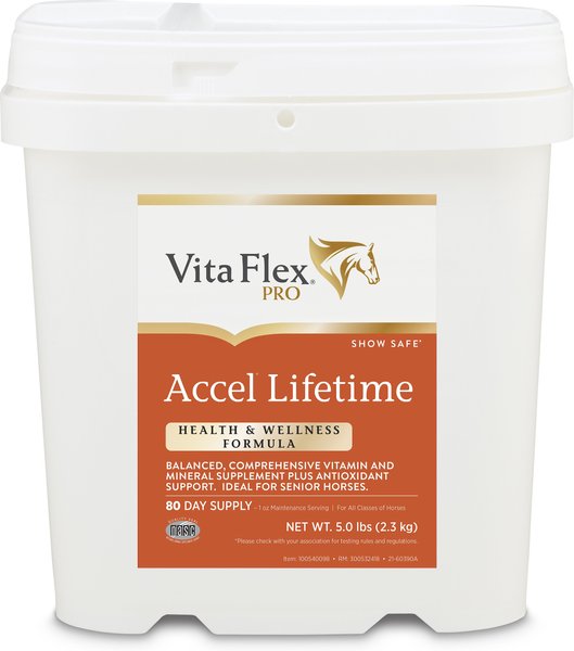 Vita Flex Pro Accel Lifetime Health & Wellness Formula Pellets Horse Supplement, 5-lb bucket slide 1 of 10