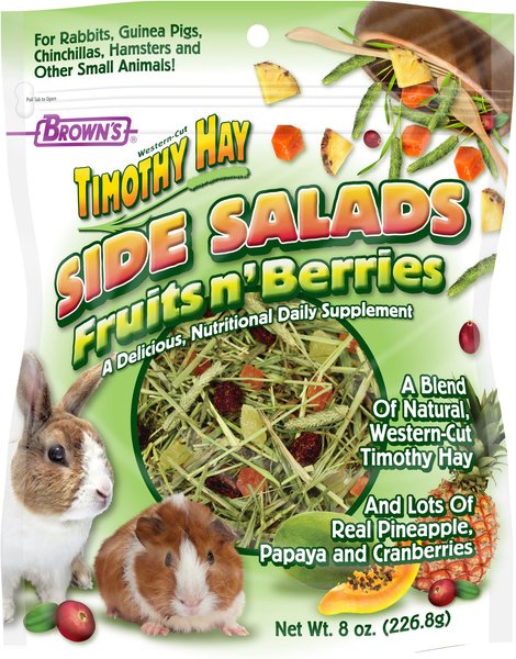 Brown's Timothy Hay Side Salads Fruits n' Berries Small Animal Food, 8-oz slide 1 of 2