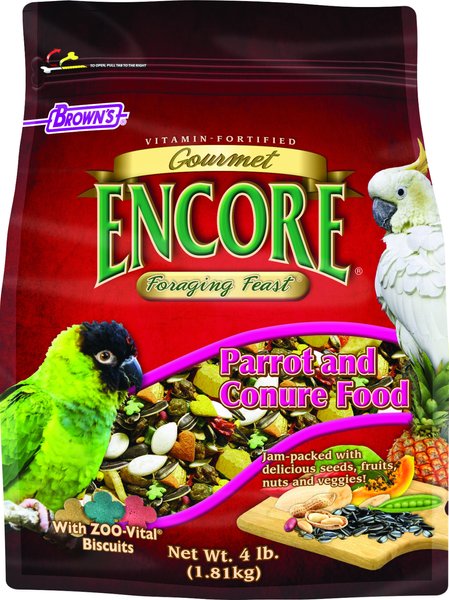 Brown's Encore Gourmet Foraging Feast Parrot & Conure Food, 4-lb slide 1 of 8